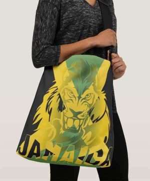 Jamaican Lion Bag Crossbody and Tote All over print designs. Rastaseed Rastafarian, Jamaican and Reggae Merchandise and Clothing.