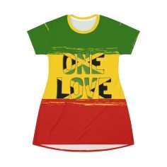 One Love T-shirt Dress Rastaseed clothing and merchandise
