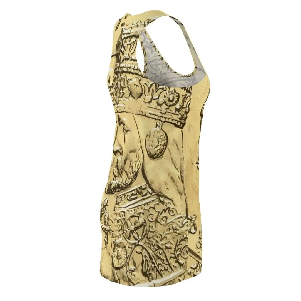 Haile Selassie Golden Womens Racerback Dress right side view Rastaseed clothing blog