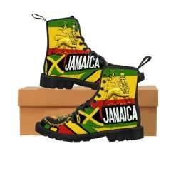 Reggae Stepper Boots Rastafarian Jamaican Lion of Judah Boots in Rasta colors at Rastaseed merchandise and clothing shop.