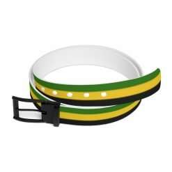 Jamaican Belt in the Jamaica flag colors with black buckle Rastaseed.com