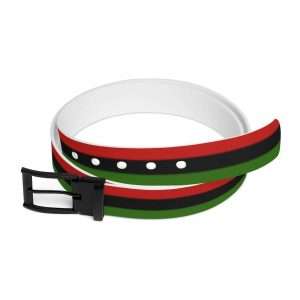 Marcus Garvey Belt in the pan african colors with black buckle Rastaseed.com