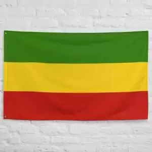 Rasta Flag in Red Gold and Green. Quality ensign to fly with joy. Original merchandise from Rastaseed online clothing store and blog.