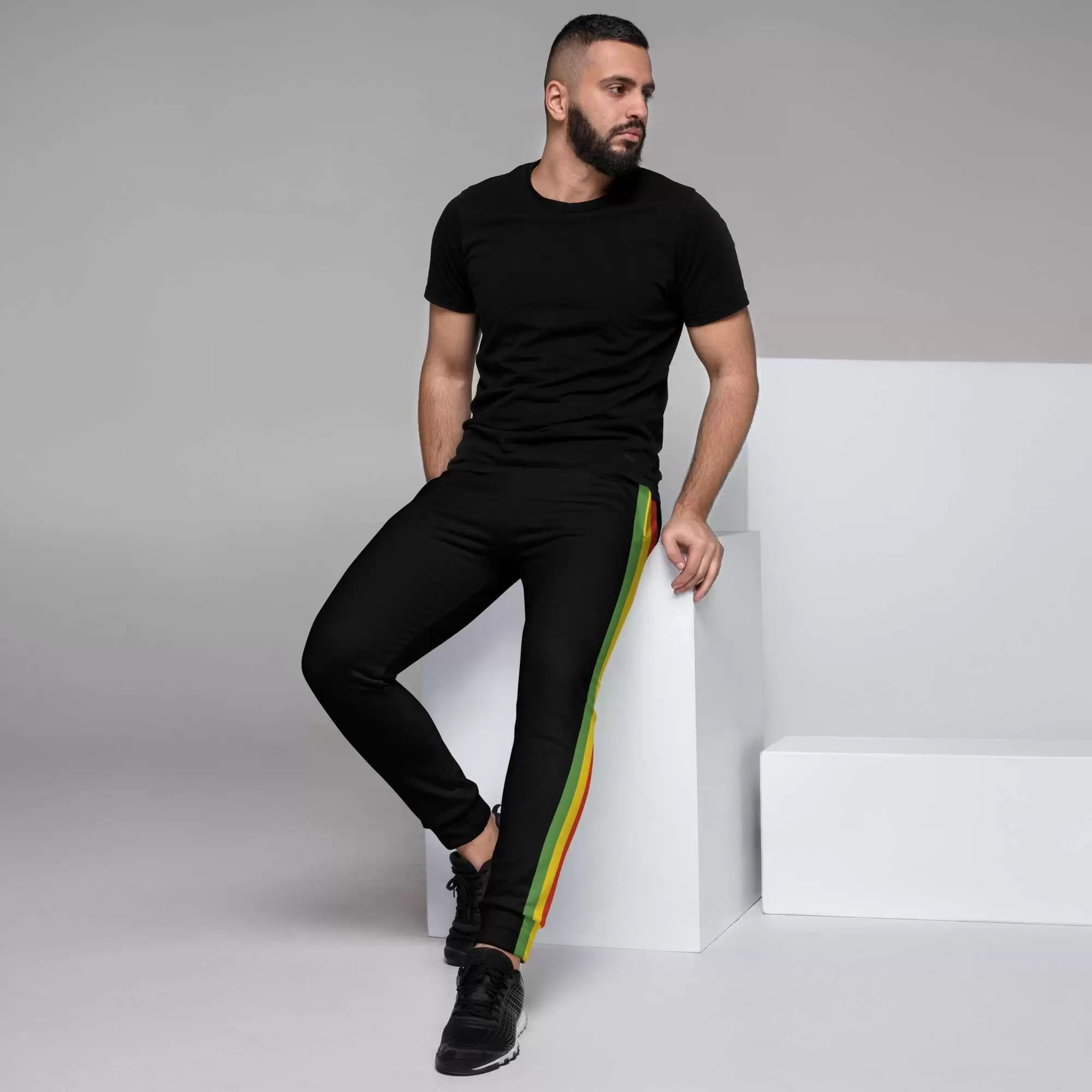 Rasta Stripe Men's Joggers - Image 2