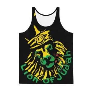 Jamrock King Tank Top. Soft fabric and relaxed fit will make you feel cool in Summer weather. Rastaseed Jamaican merchandise and clothing.