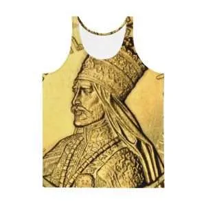 Selassie I Tank Top in soft fabric with a relaxed fit. Rastaseed Jamaican Rastafarian and Reggae merchandise clothing and accessories.