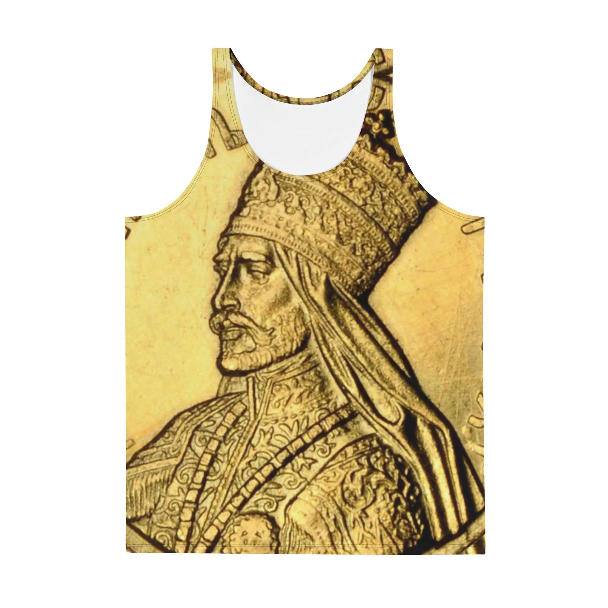 Selassie I Tank Top in soft fabric with a relaxed fit. Rastaseed Jamaican Rastafarian and Reggae merchandise clothing and accessories.