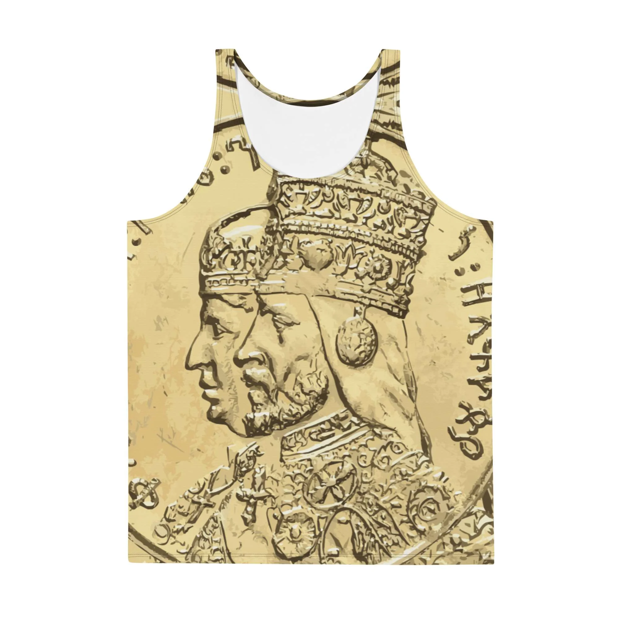 Haile Selassie Empress Menen Tank Top in original Rastaseed design. Soft fabric and relaxed fit for hot weather. Rastaseed merchandise and clothing.