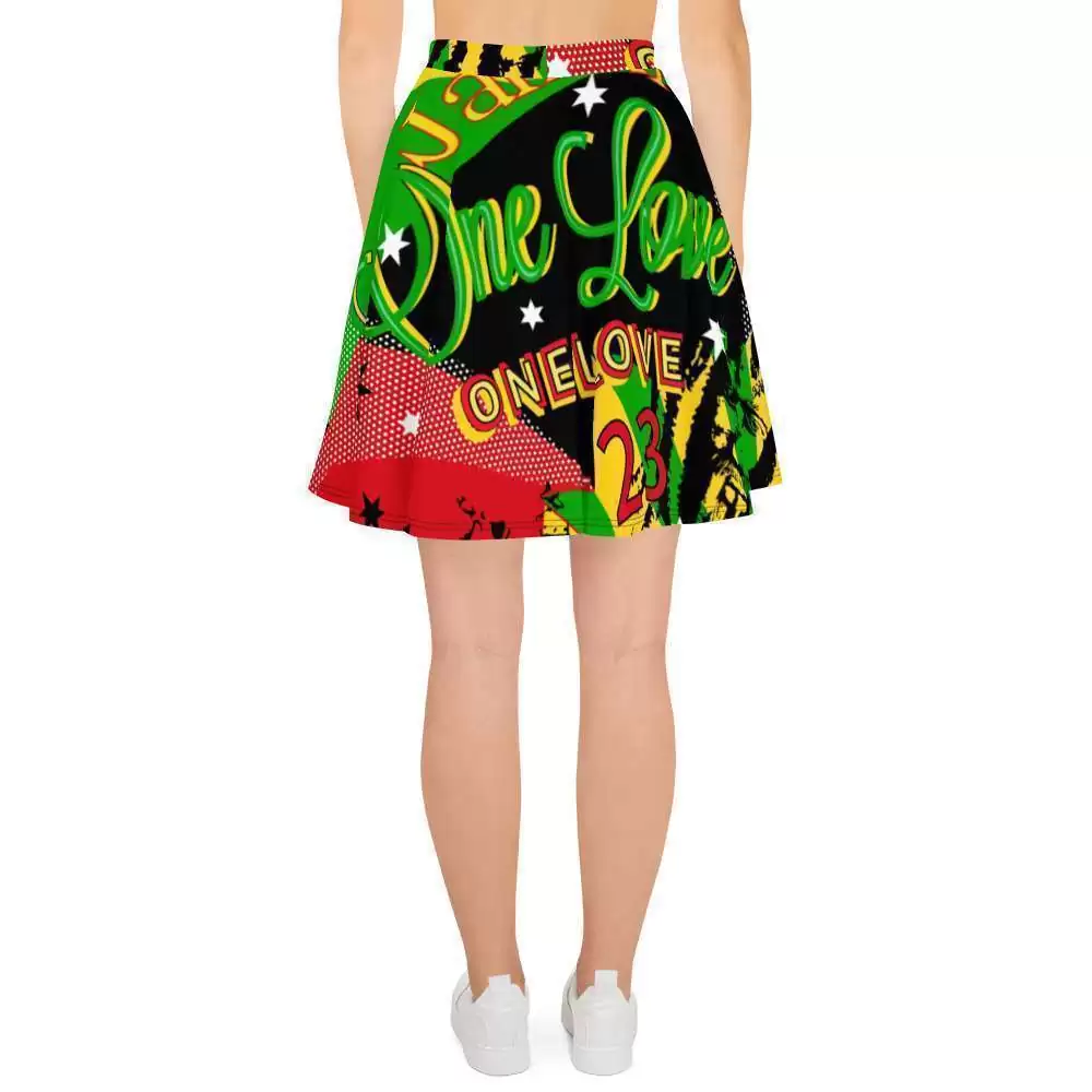 Jamaican Reggae Party Skater Skirt - Image 2