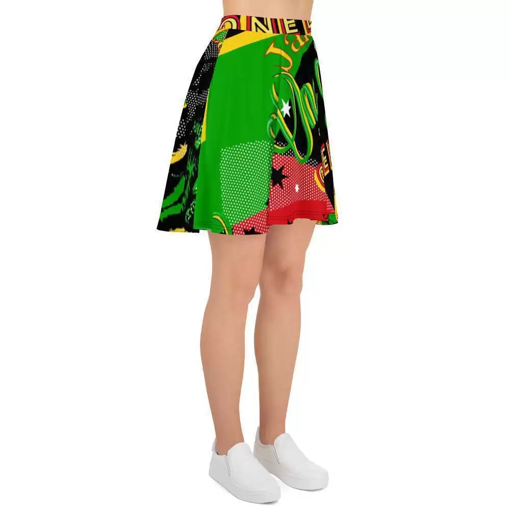 Jamaican Reggae Party Skater Skirt - Image 4