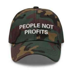 People not Profits Rasta Cap front view camouflage in dad hat style and available in camouflage and black. Rastaseed original Rasta clothing shop.