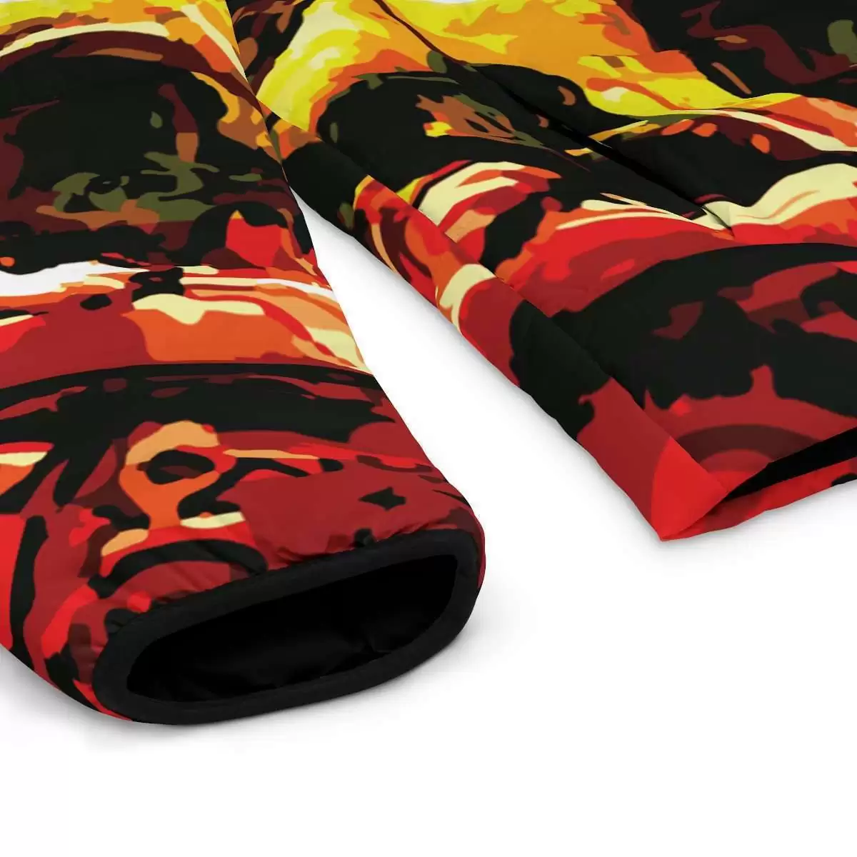 Rasta Abstract Lion of Judah Puffer Jacket - Image 4