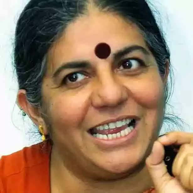 Vandana Shiva environment activist and warrior for seed freedom.