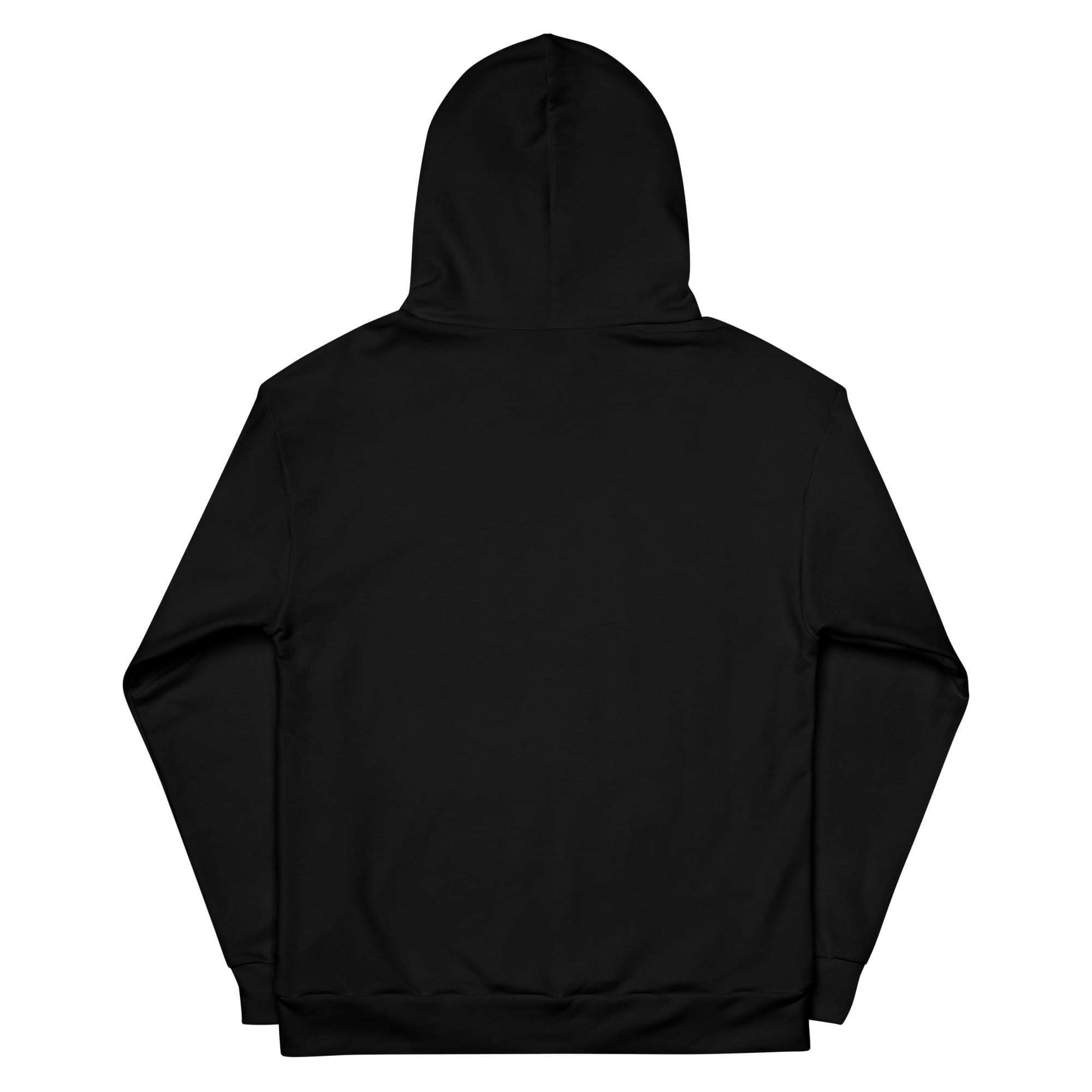 One Love Hoodie back view soft fabric with fleece inside is a unisex design. Available from 2XS to 6XL there is a size for everyone.