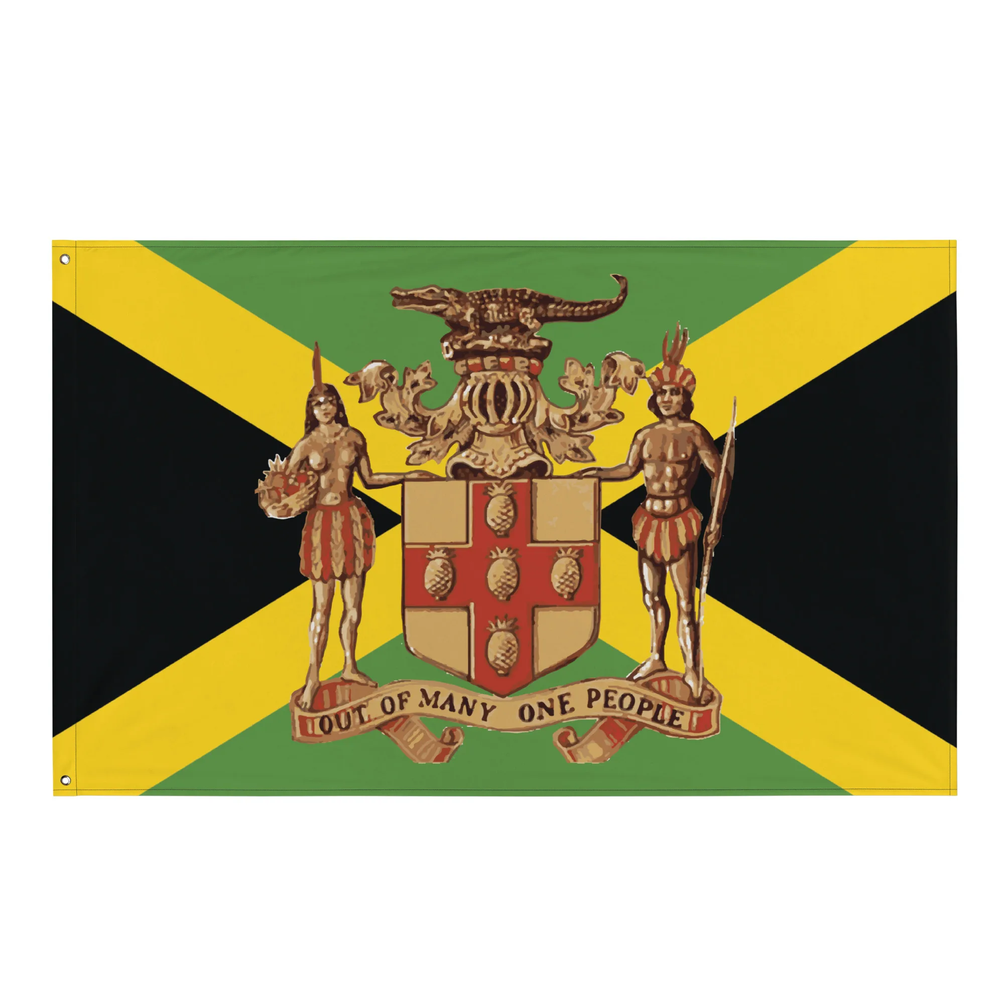 Jamaican Out of Many One People Flag